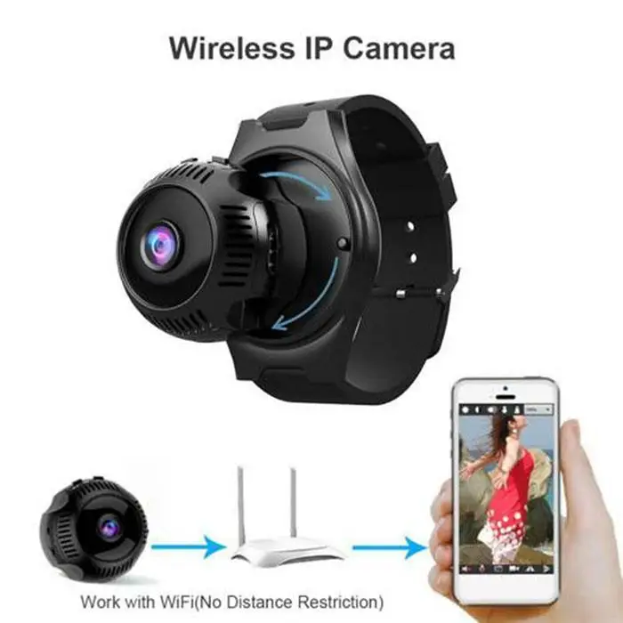 Модный практичный портативный 1080P HD wifi как рисунок часов камеры 180 мин TF карта Удаленная Пряжка камера