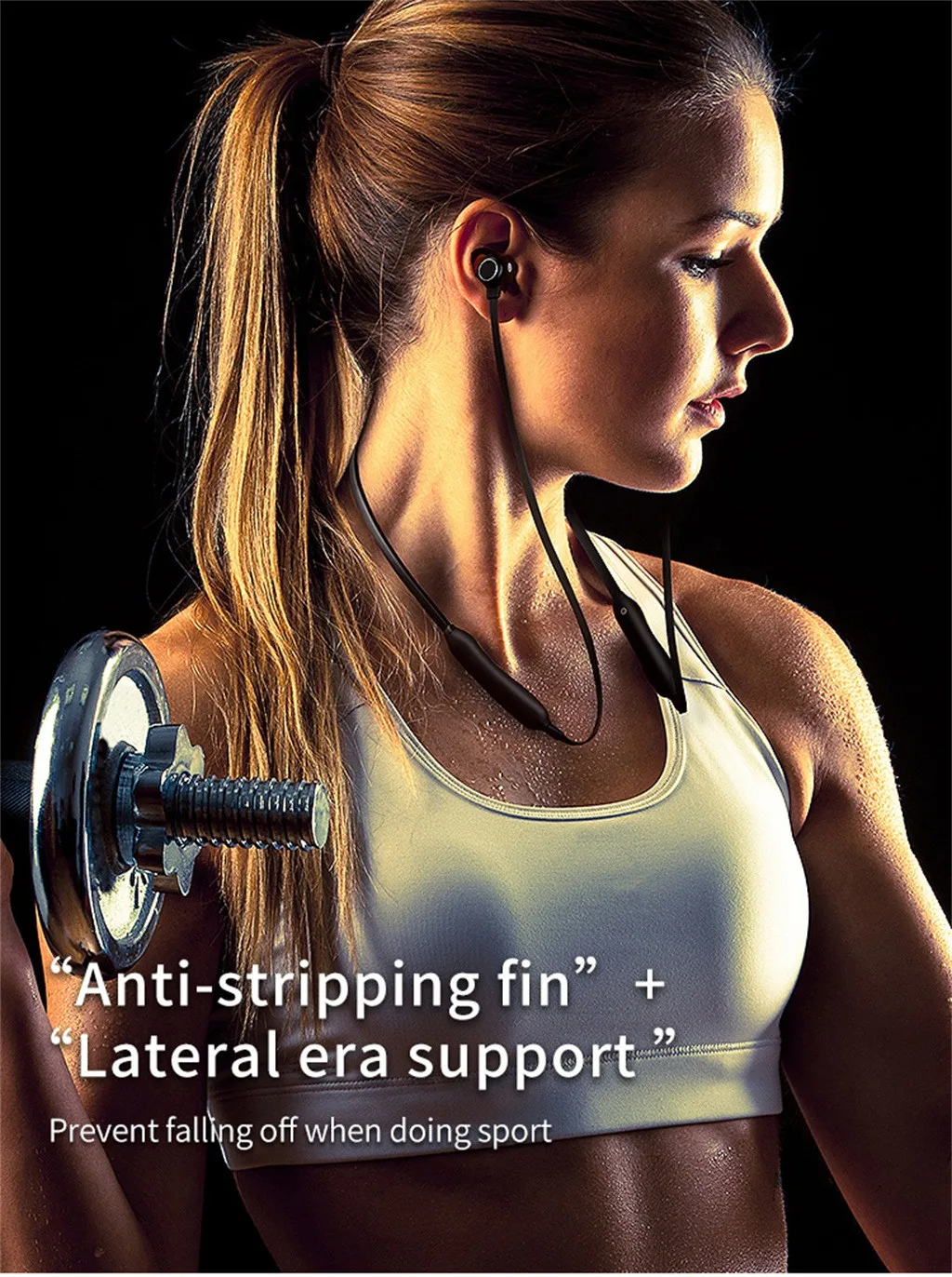 Earphones bluetooth hifi noise earbuds sports Magnetic Neckband Headphones Wireless Headset Stereo Mic Earphone With microphone