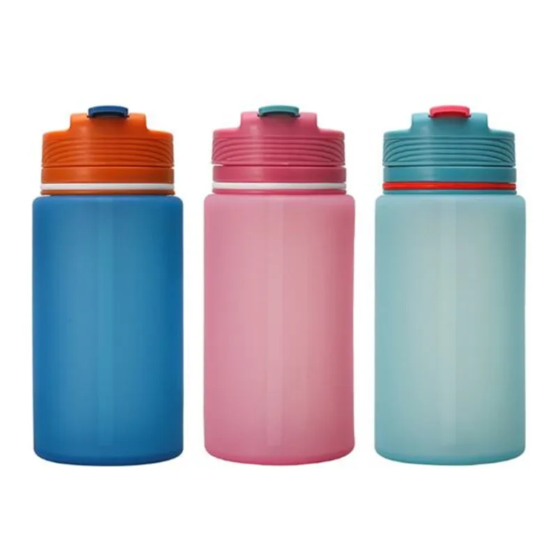 Bouteille d'eau de voyage pliable, bouteille sport en silicone