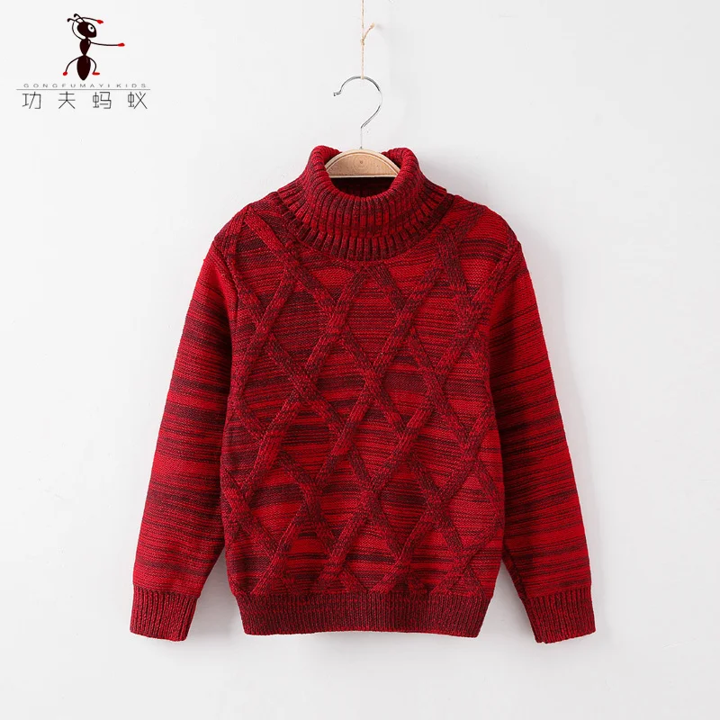 Kung Fu Ant Kids Boys Sweater Autumn Winter Cotton Toddler Clothing Kids Pullover Sweater For Boys Outerwear Coat