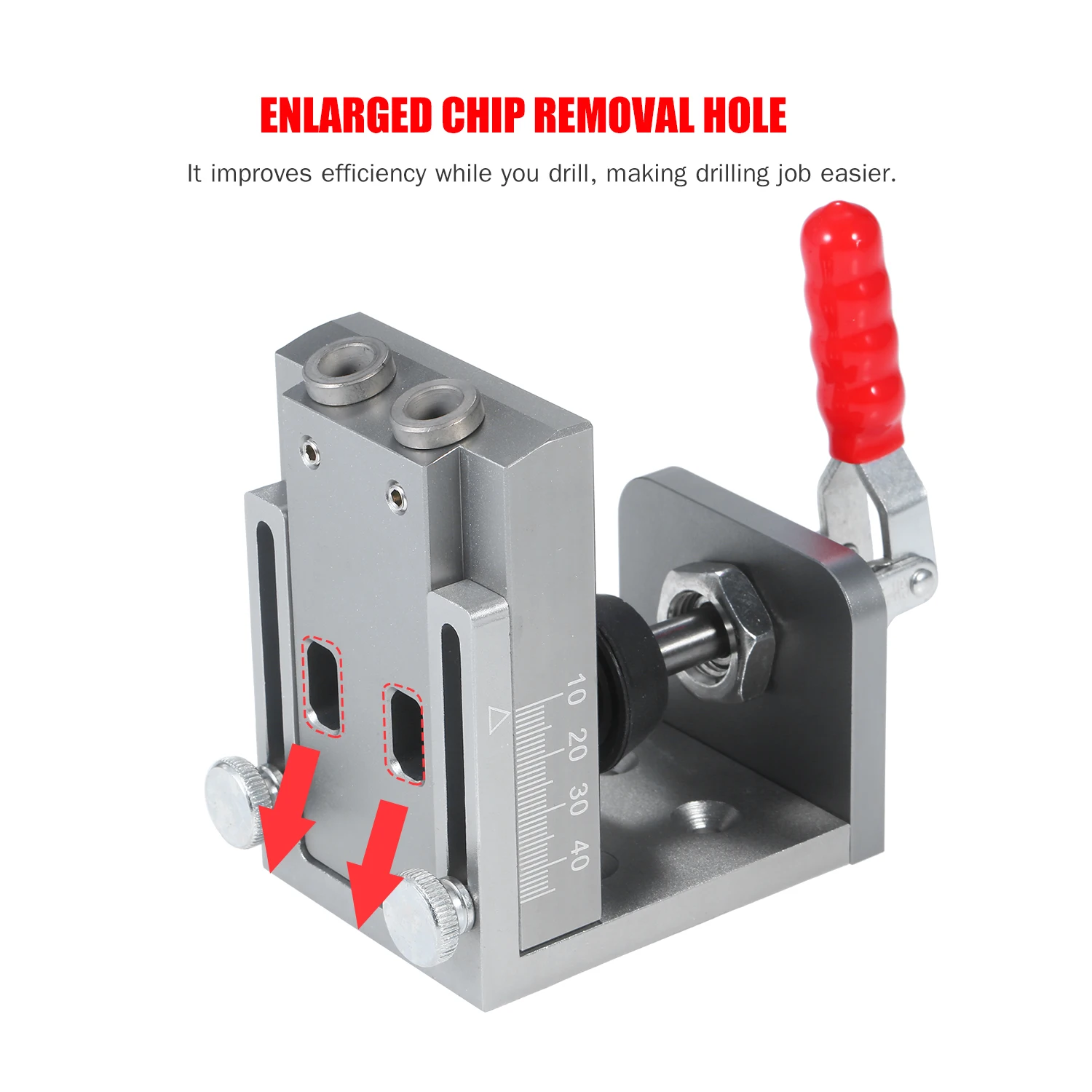 Pocket Hole Locator Jig Kit Aluminum Alloy 15 Degree Angle Oblique Hole Drilling Guide
