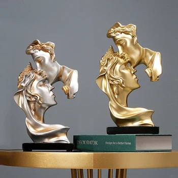 

NEW MODERN STATUES RESIN ABSTRACT ART KISS COUPLE STATUE DECORATION ABSTRACT SCULPTURE HOME DECORATION ACCESSORIES WEDDING GIFTS