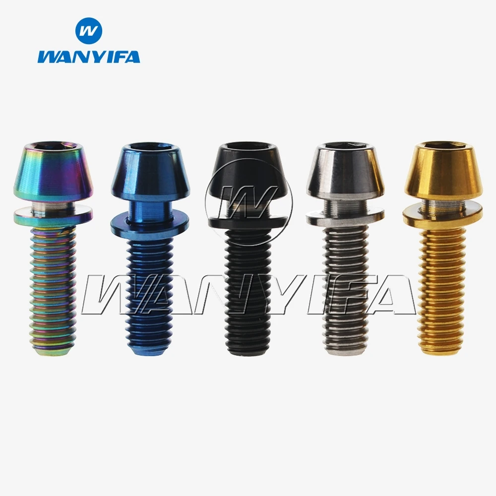 Титановый шестигранный болт с шайбой Wanyifa Ti M5x16mm M5X18 mm m5x20 для велосипеда|head bolt|bolt