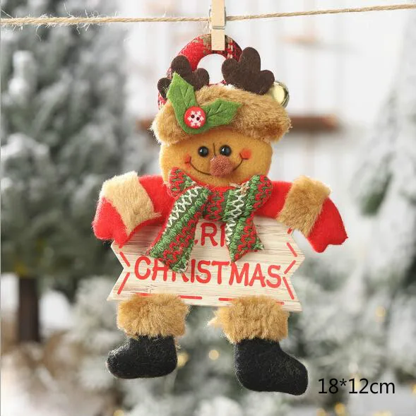 27 Год Милые новогодние куклы Санта-Клаус/Снеговик/Лось Noel Рождественская елка украшение для дома Рождество Navidad подарок для детей - Цвет: 27
