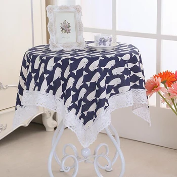 

Round Table Cloth With Lace Printing Flower Tablecloth Simple Waterproof Restaurant Hotel Household Table Decoration Cover