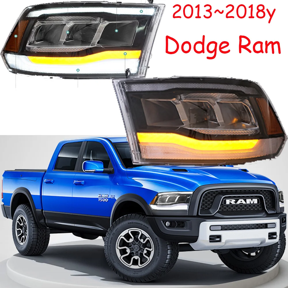 

1 компл. Автомобильный бампер фары для Dodge Ram 1500 головсветильник 2013 ~ 2018y все в светодиодный ных DRL автомобильные аксессуары фасветильник ram 1500 противотумансветильник