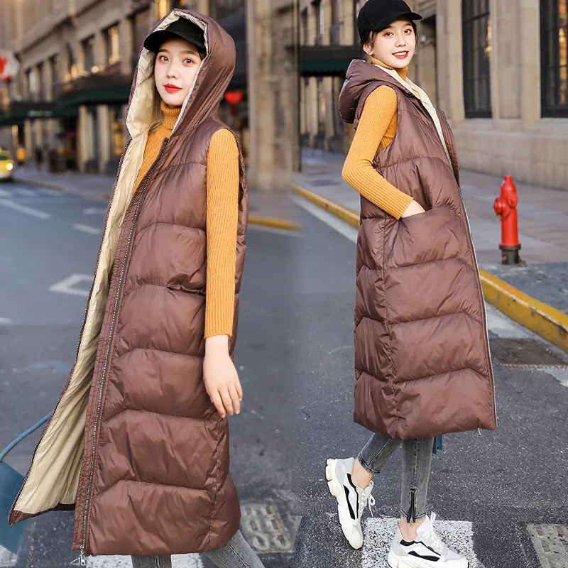 

[9z20015] 2019 Winter New Style Women's Fashion Hooded Long Padded Vest