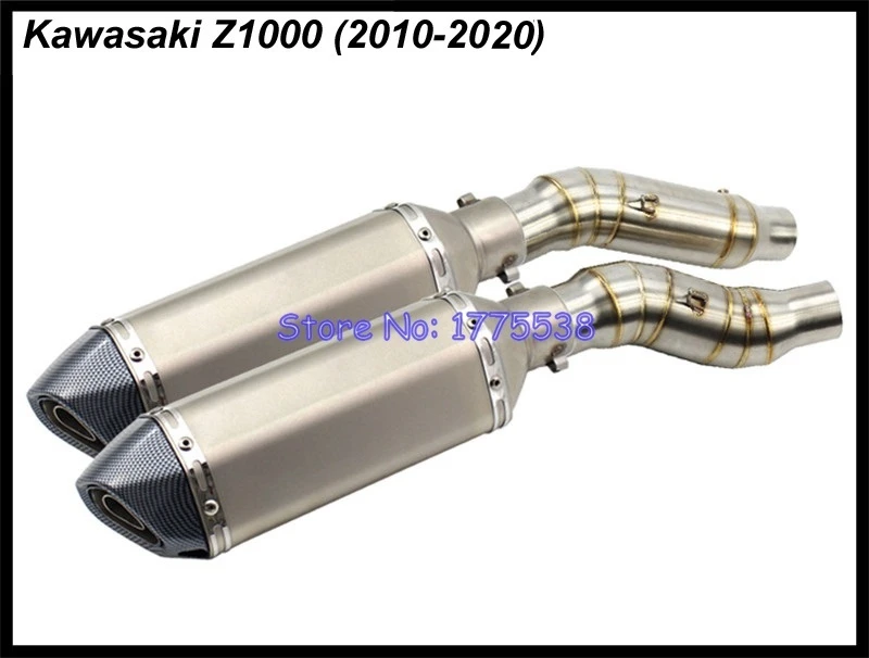 Motorcycle Exhaust Muffler Link Pipe for Kawasaki Z1000 Z1000SX NINJA 1000 2010-2020 Muffler Exhaust Silencer Mid Pipe DB Killer - Image 2