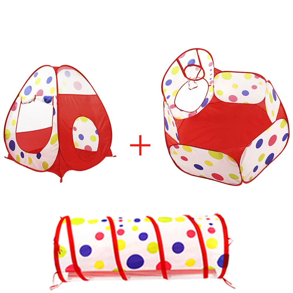 low cost  Children's 3 In 1 Play Tent Baby Toys For Children Tent Ball Pool Baby Game House Play Tent Crawlin