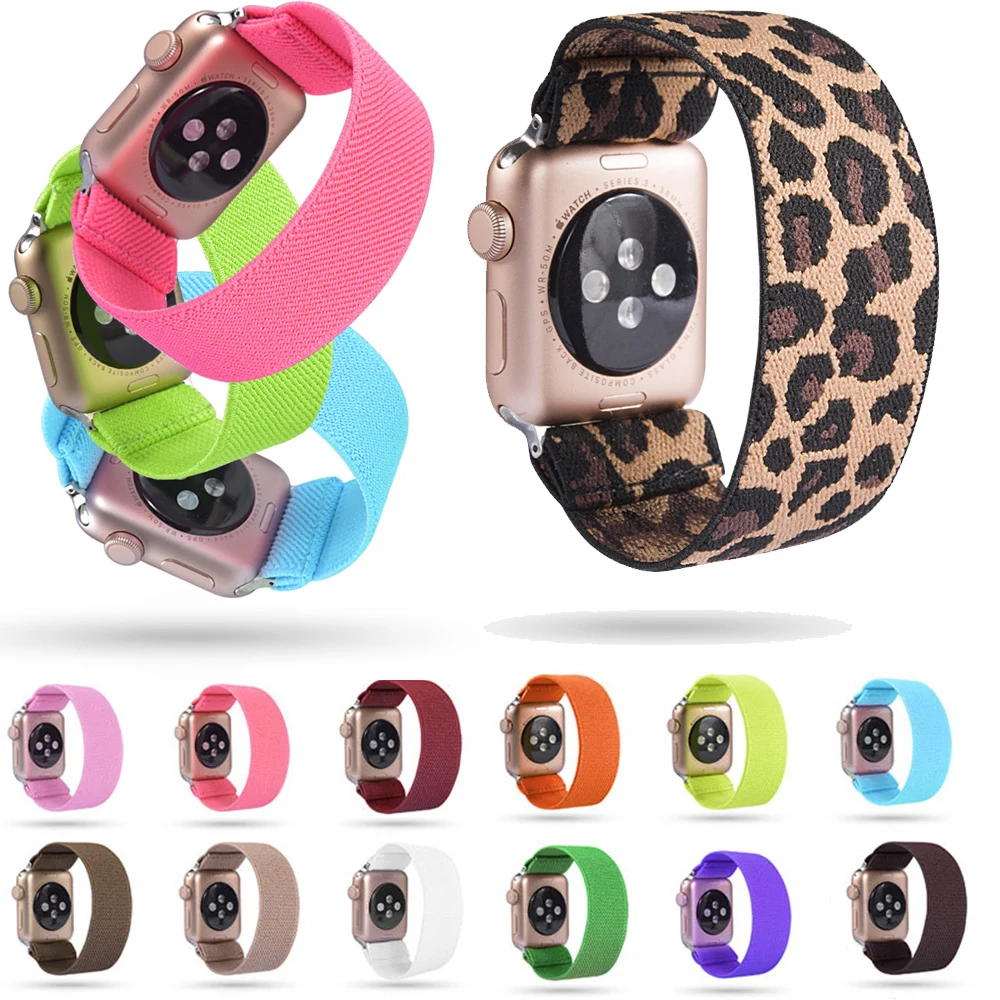 Резной ремешок для эластичных часов apple Watch 5 38 мм 42 iwatch Series 4 3 2 1 40 44 браслет петля |