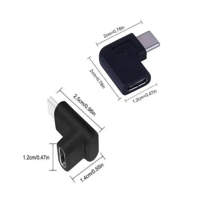 90 градусов под прямым углом USB 3 1 type C Мужской и женский конвертер адаптер для Huawei