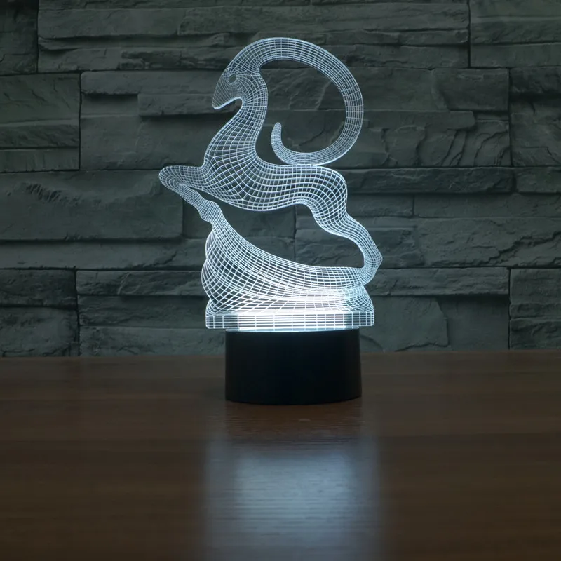 [Seven Neon] Жираф Олень Рождественский олень акриловая настольная лампа 7 цветов 3D