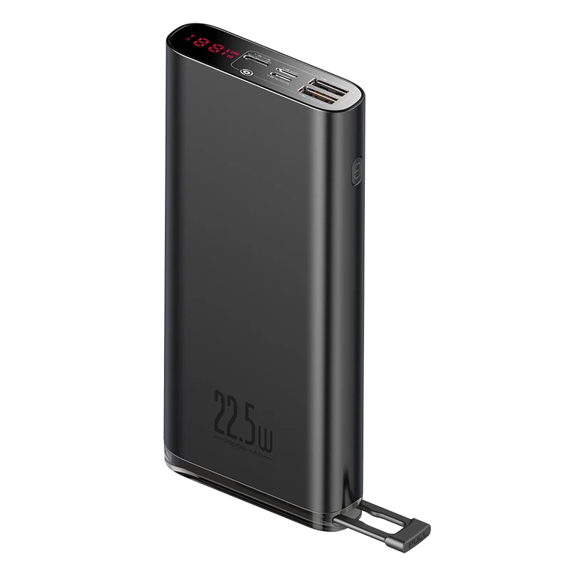 Baseus 20000mAh Power Bank LED Display Quick Charge 3.0 FCP Fast Charge PowerBank External Battery for iPhone XR X Xs Samsung - Цвет: White