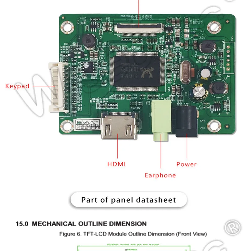 Wisecoco HDMI Edp 30 Pin плата контроллера 15,6 дюймов 1366x768 ЖК-экран для ноутбука планшета замена матовая узкая рамка тонкий