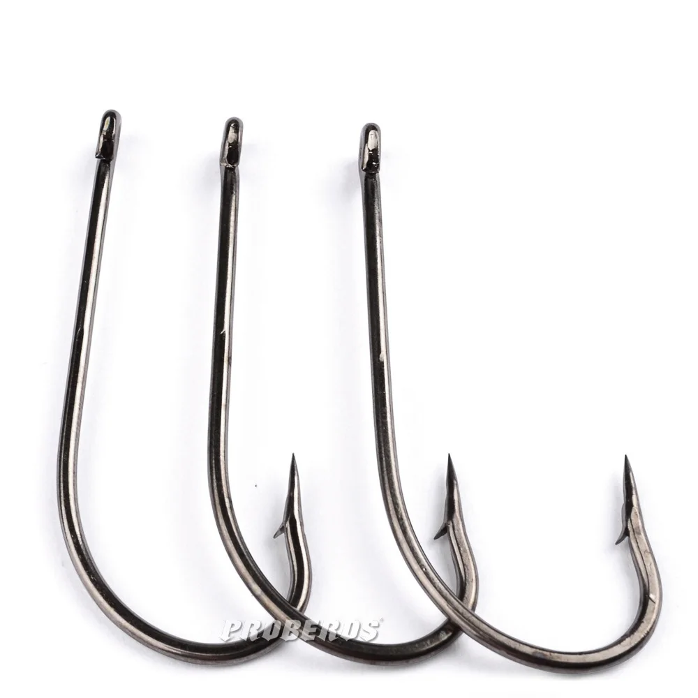 10pcs 1#-8/0 Saltwater Fresh Water Long Shank Barbed High Carbon Steel Fishhook Carp Jig Fishing Accessories Hook Fly Fish hook