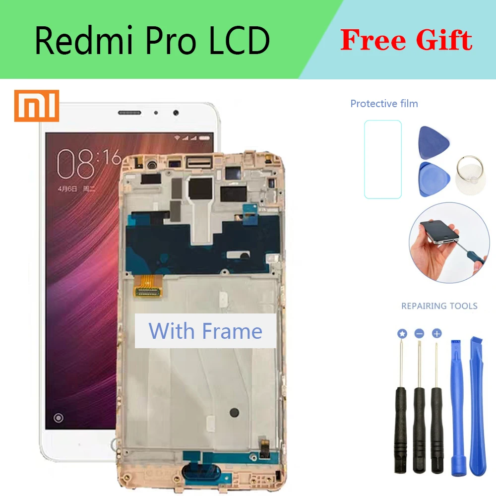 100% Новый оригинальный OLED 5 для Xiaomi Redmi Pro ЖК экран + сенсорный дигитайзер Рамка