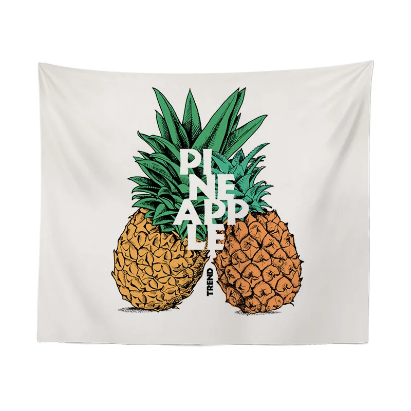 

Simple And Interesting Pineapple Tapestry Text Banana Geometry Wall Hanging Living Room Decoration Polyester 150*200Cm Yoga Mat