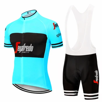 

2019 Trekking Pro team Cycling Jersey Set Mountain Bike Short sleeve Cycling Clothing 19D Gel pad Men's Racing summer Sportswear