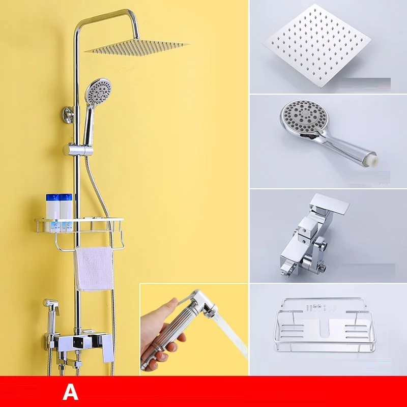 De Regadera Painel Dusche Black Piscina timna Prysznic Doucheset ванная комната Eletrico Ducha Chuveiro Do Banheiro душевой набор