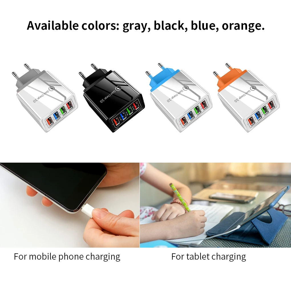 Fast Charge 3.0 For iPhone Charger Wall Fast Charging For Samsung S10 S9 S8 Plug Xiaomi Mi Huawei Mobile Phone Chargers Adapter Charger Adapter Battery Charger Fast Charger Battery Charger Adapter