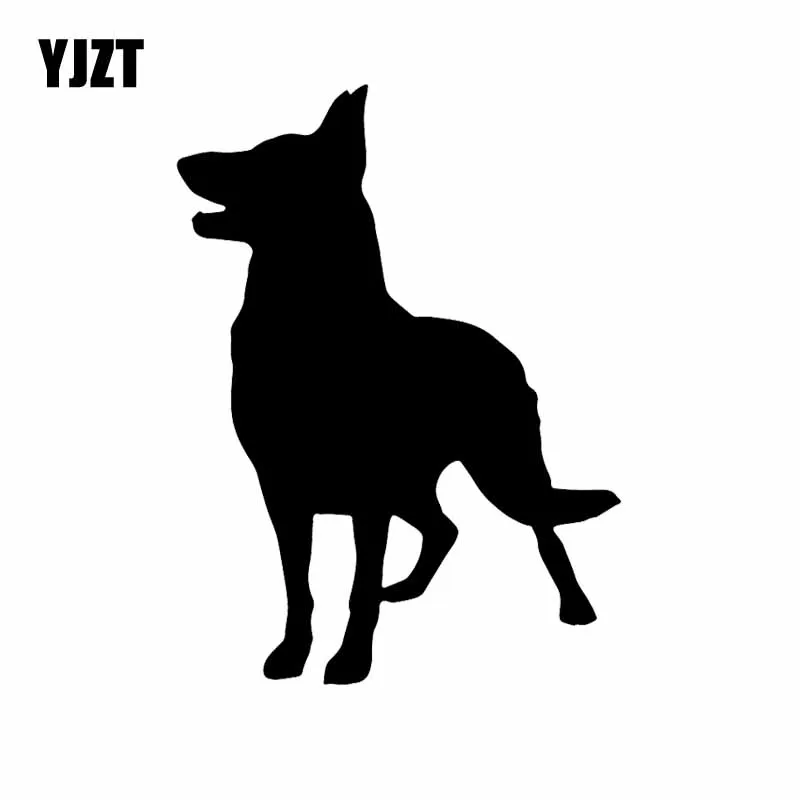 YJZT 11.2x15.2CM Немецкий Шепард овчарка Yeti Виниловая Наклейка декоративная