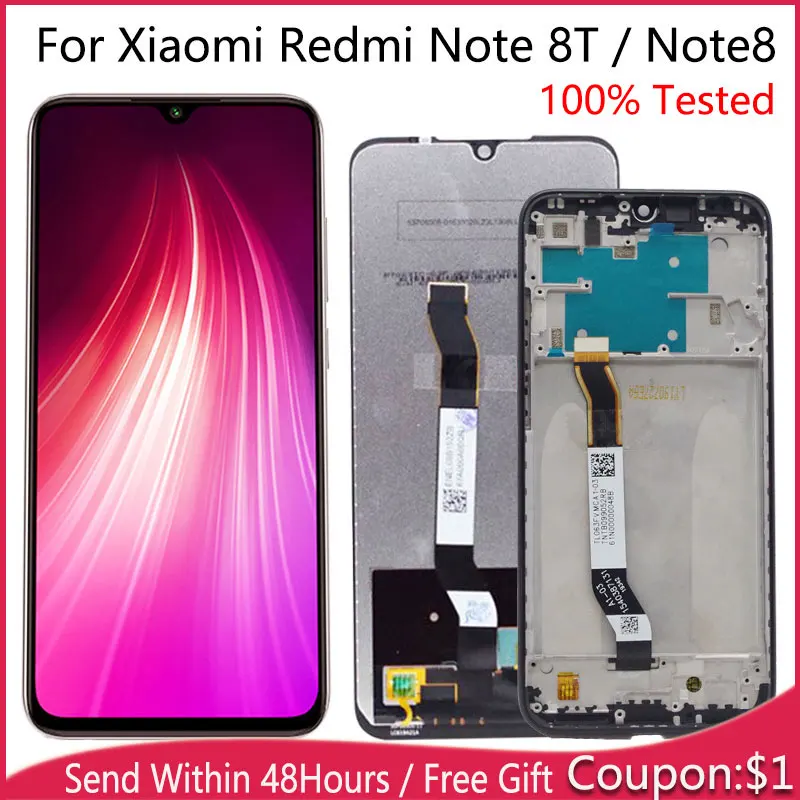 6 3 "ЖК дисплей для Xiaomi Redmi Примечание 8T / Note 8 ЖК с сенсорной панелью сенсорным