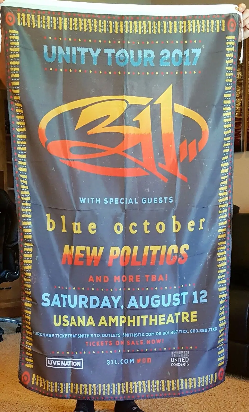 3ft x 5ft3 x5ft 311 concert flag print Polyester banner flag Size 150*90cm