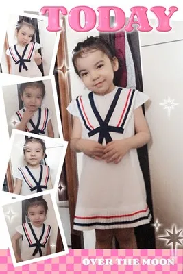 2024 New Summer 3 4 5 6 7 8 9 10 12 Years Child Preppy Style White Cotton Color Patchwork Bow Pleated Dress For Kids Baby Girls