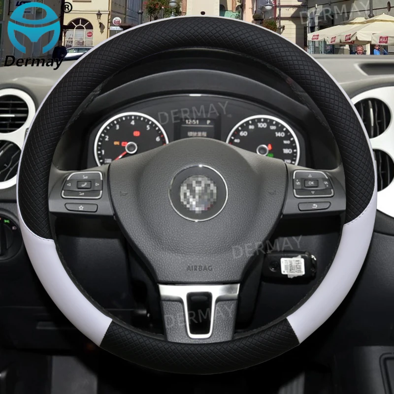 100% Marca Dermay Per Vw Golf 4 Iv Golf 5 V Coprivolante Per Auto Accessori In Pelle Antiscivolo In Microfibra