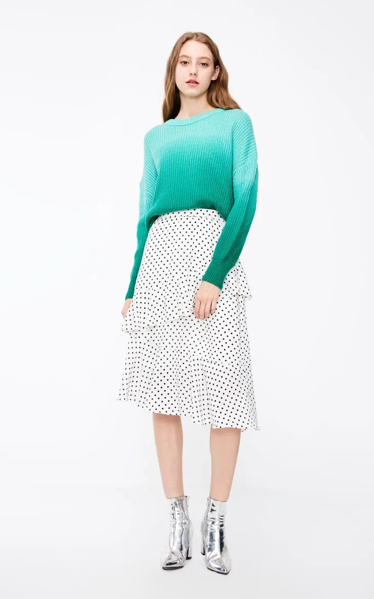 Vero Moda женский шерстяной мохер градиент цвета свитер вязаный Топ | 318313533