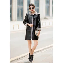 Женская Корейская короткая красная куртка большого размера из искусственной кожи, пальто, осенняя зимняя верхняя одежда, короткая ветровка, одежда 6XL