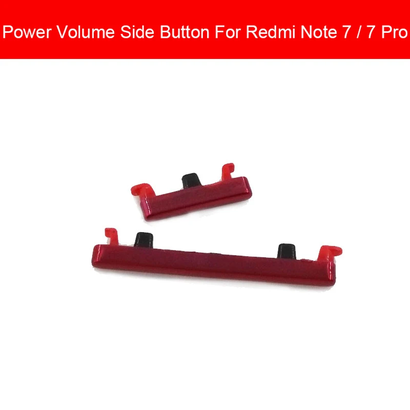 Note 7 7 Pro Red Внешний зажим Кнопки громкости для Xiaomi Redmi Red Rice Note 7 Note7 Pro переключатель включения/выключения и питания боковой клавиатуры ремонт - Цвет: Note 7 7 Pro Red