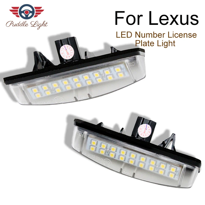 

2pcs Car LED License Number Plate Light For Lexus CT200 Es300 Es330 Gs300 Gs430 Gs400 HS250h Is200 Is300 Ls430 Rx300 Rx330 Rx350