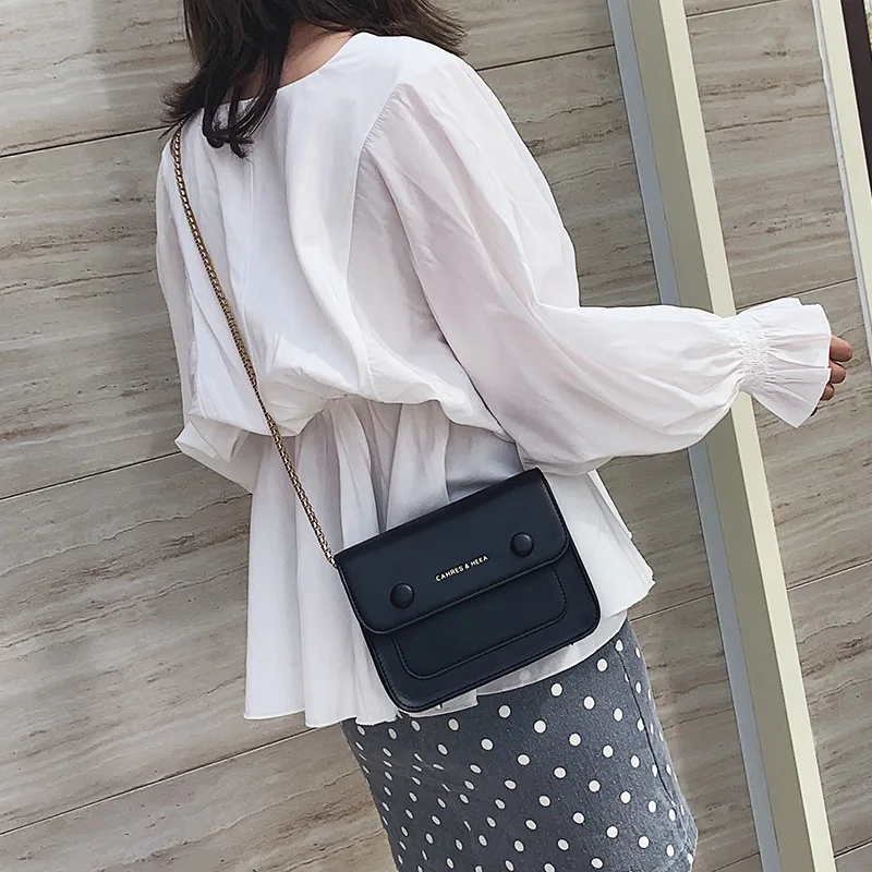 

The New Small Bag 2019 New Style Fashion Solid Color Casual Bag with Chain MORI Series Korean-style Shoulder Square Sling Bag