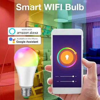 

Smart WIFI Bulb Powerful Durable LED Lamp Bulb WIFI Remote Control Floodlight For Home Party Decoration