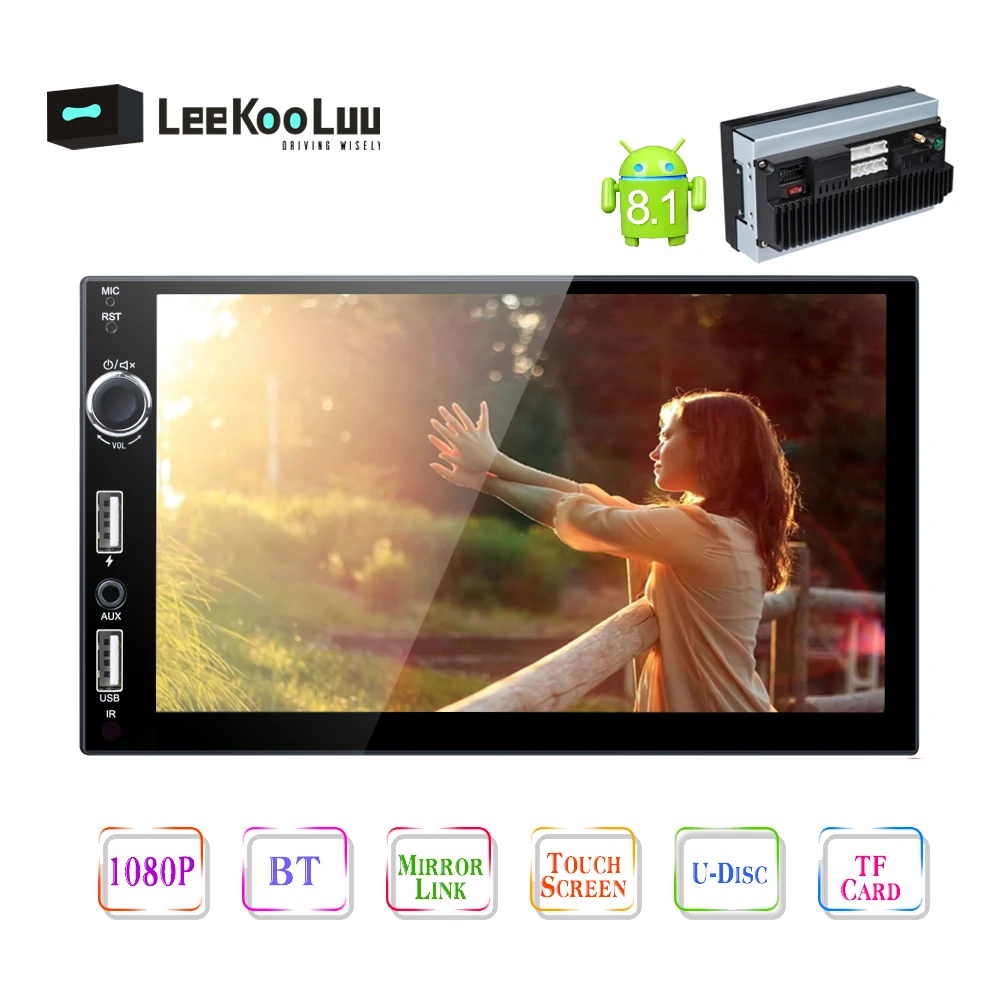 

LeeKooLuu 2Din Andriod Radio Stereo Car Multimedia Player GPS Wifi MirrorLink 7'' Cassette Recorder Stereo FM Radio Receiver