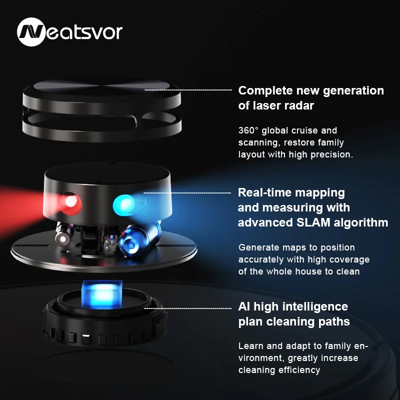 Neatsvor X600 4000pa Laser Navigation Robot Vacuum Cleaner ,app Virtual  Wall,breakpoint Cleaning,draw Cleaning Area,mopping Wash - Vacuum Cleaners  - AliExpress