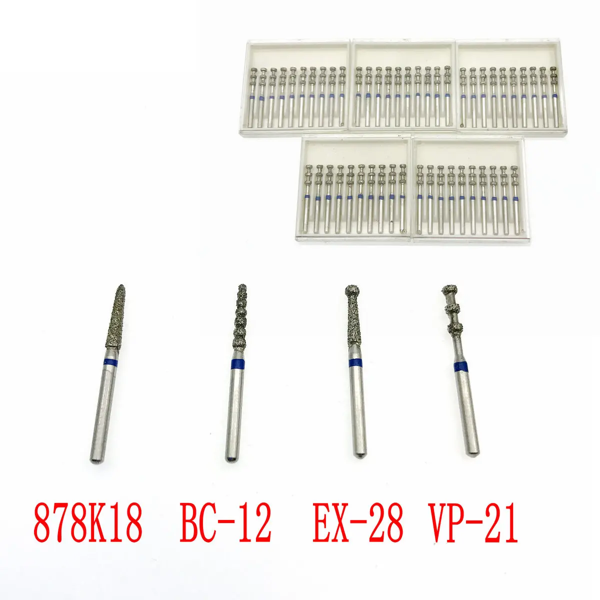 50 шт. скайс Burs1.6mm подходит наконечник для высокоскоростной бормашины VP20/VP21/VP22/BC11/BC12/EX28
