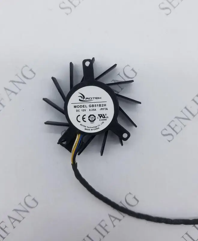 ROTEK GB51B2M GB51B2H DC 12V 0.15A 4-проводной вентилятор охладителя сервера