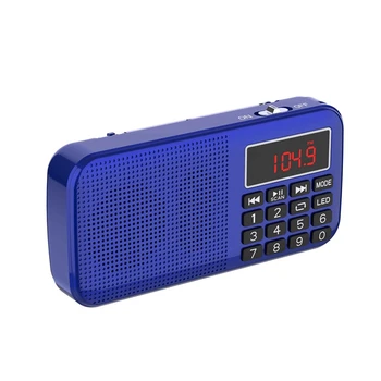 

L-558 MP3 Music Speaker Portable Mini Auto Scan FM Radio with Two TF Card Slot