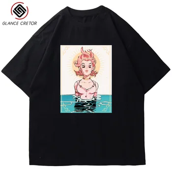 

JoJo's Bizarre Adventure Streetwear T-Shirt Summer Fashion Harajuku Tshirt Male Anime Tees Summer Short Sleeve Casual T-shirt