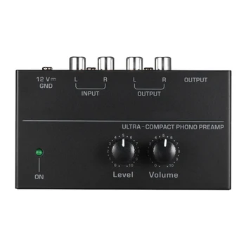 

Audio Phono Preamp Ultra Compact Turntable Electronic Preamplifier Level Volume Controls NK-Shopping