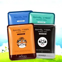 BIOAQUA маска для лица в форме тигра, панды, овцы, собаки, животных увлажняющая маска для лица с контролем масла увлажняющая питательная маска