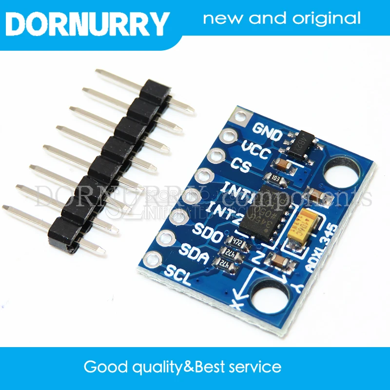 

10pcs GY-291 ADXL345 digital three-axis acceleration of gravity tilt module IIC SPI transmission dornurry