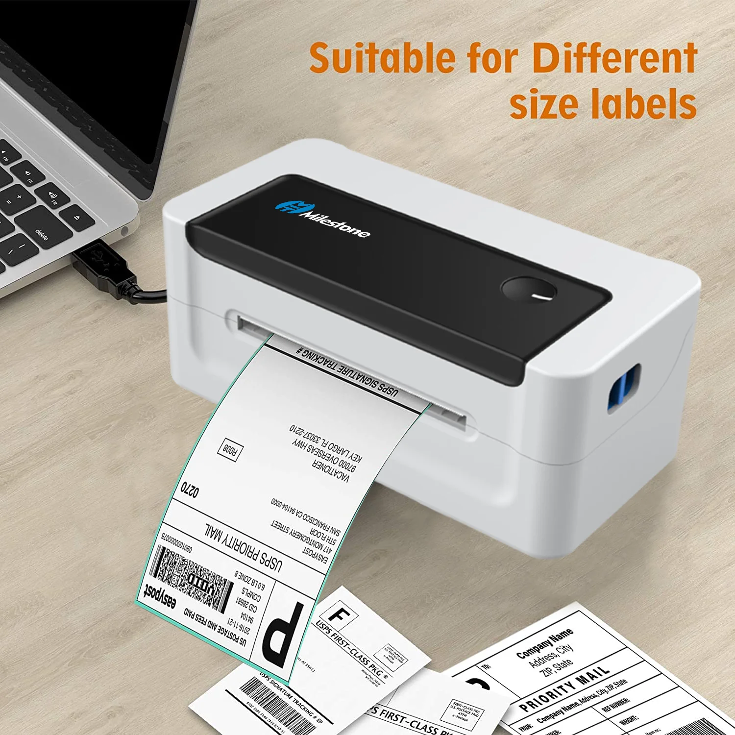 Shipping Label Printer 4×6 Inch Thermal label Maker Barcode USB Bluetooth Printer For Ebay Logistic Stiker Paper