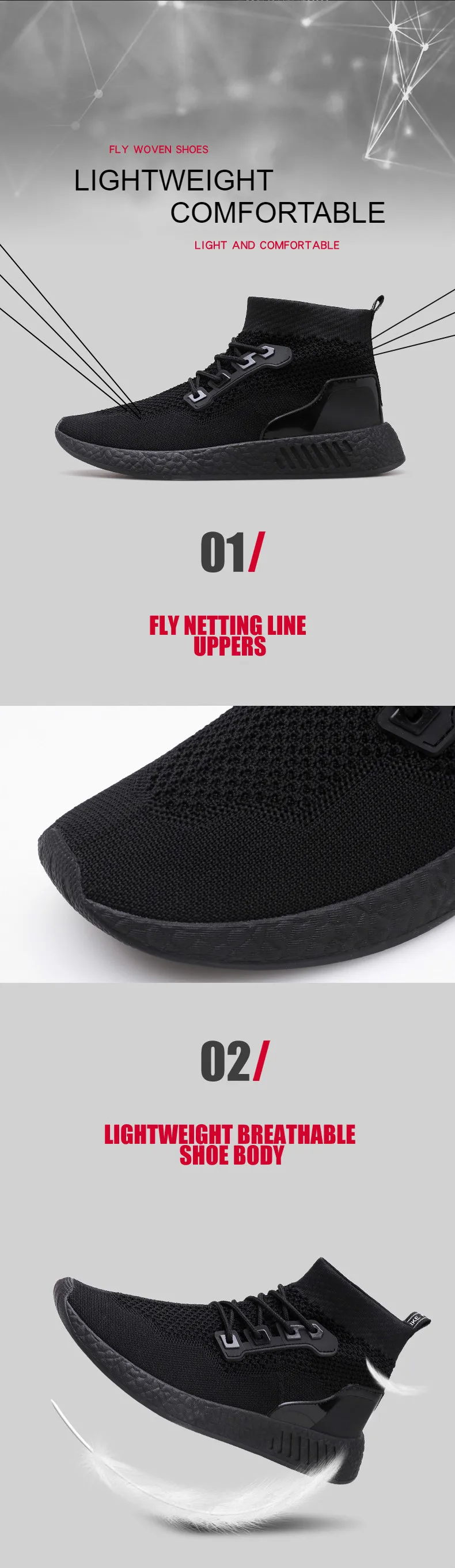 Сетчатые мужские удобные кроссовки Flyknit, мужские легкие уличные кроссовки, мужские кроссовки на шнуровке, Мужская дышащая обувь на плоской подошве