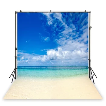 

HuaYi natural scene photoshoot photography sea blue sky background backdrops for professional studio backdrops XT-6899