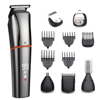 

6 in 1 Electric Hair Clipper Beard Nose Trimmer Rechargeable Hair Cutter Eyebrow Shaver Styling Design Clippers Machine for Men