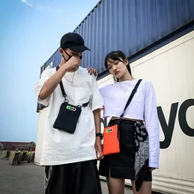 Стиль нейлоновая ткань женская сумка для телефона корейский стиль одноцветная сумка через плечо модная простая сумка через плечо