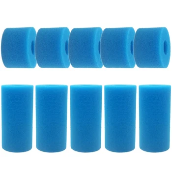 

10PCS Filter Sponge Column Cylindrical Swimming Pool Filter Sponge Tube Hollow Cleaning Sponge Filter
